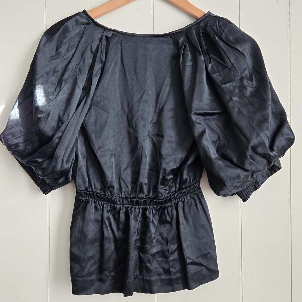 Madewell Women Puff Sleeve Blouse-Size S - Picture 9 of 9